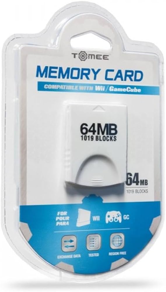 Gamecube/Wii 64MB Memory Card (1019 Blocks) - Tomee (X6)